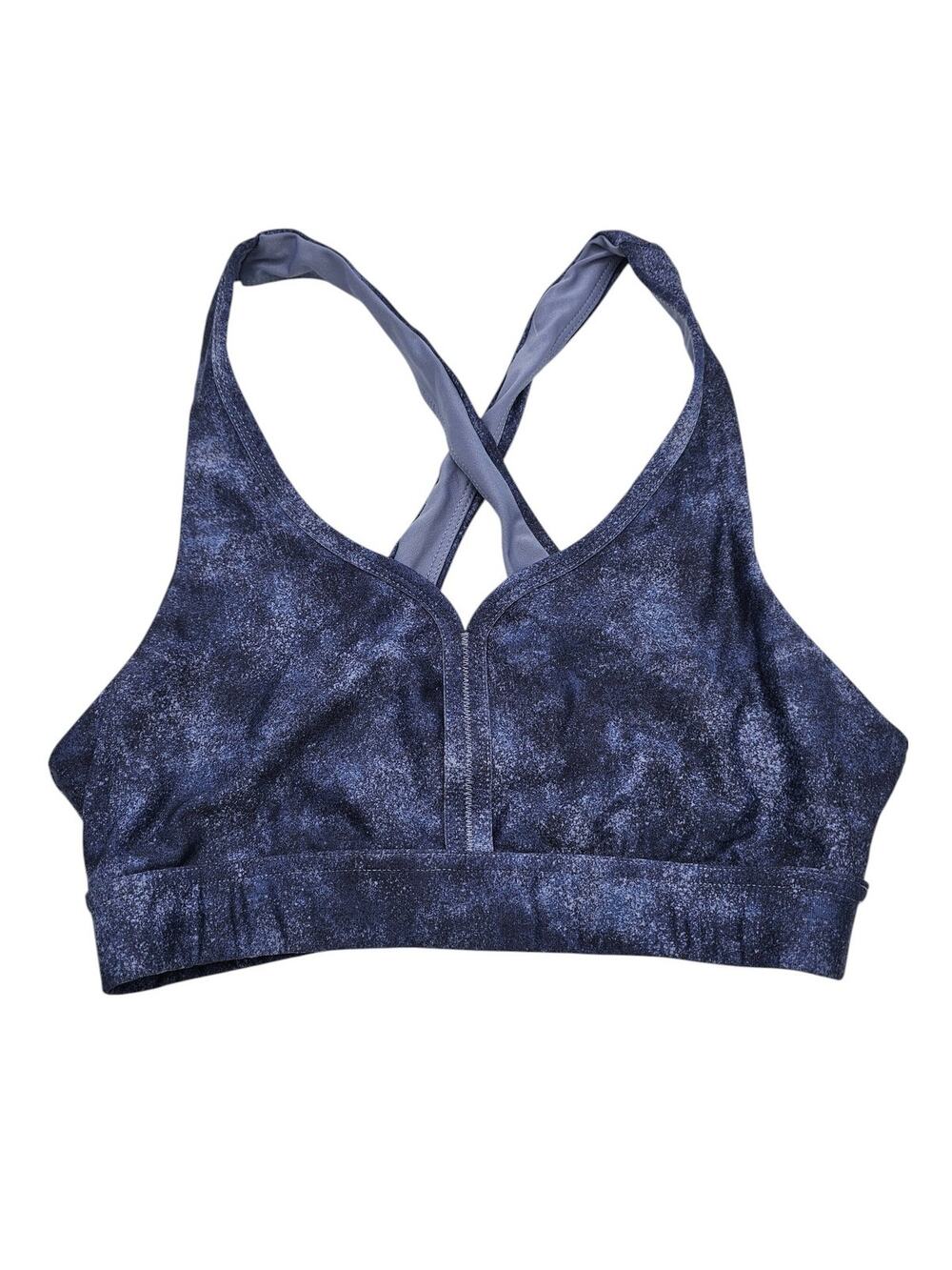 Moret Ultra Womens Sz S Cross Back Sports Bra Dark Blue Medium Impact